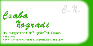 csaba nogradi business card